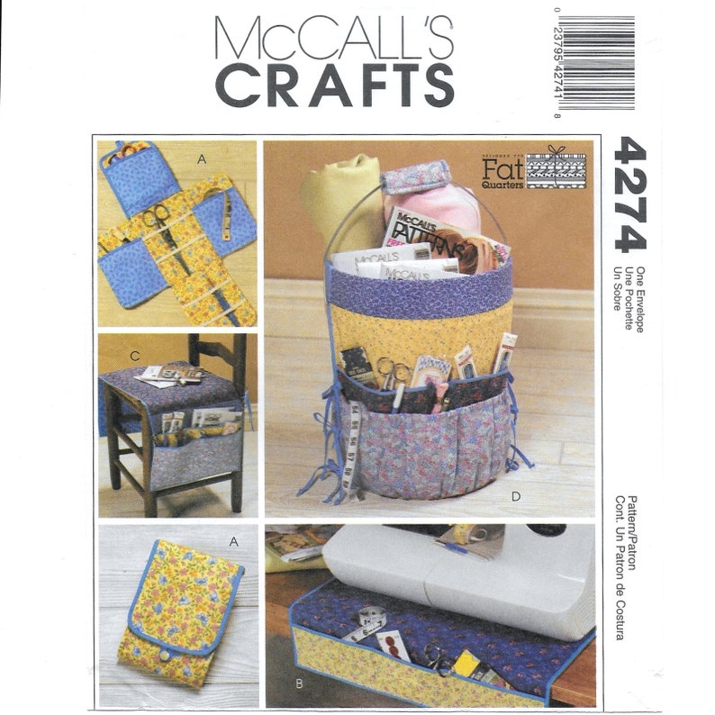 A Pattern to Create Sewing Accessories, Including 5 Styles of Organizers and Pincushion: Uncut McCall's 4274 image 2