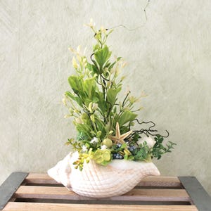 Silk Floral Arrangement - Seashell | Plant | Starfish ( A25-13)