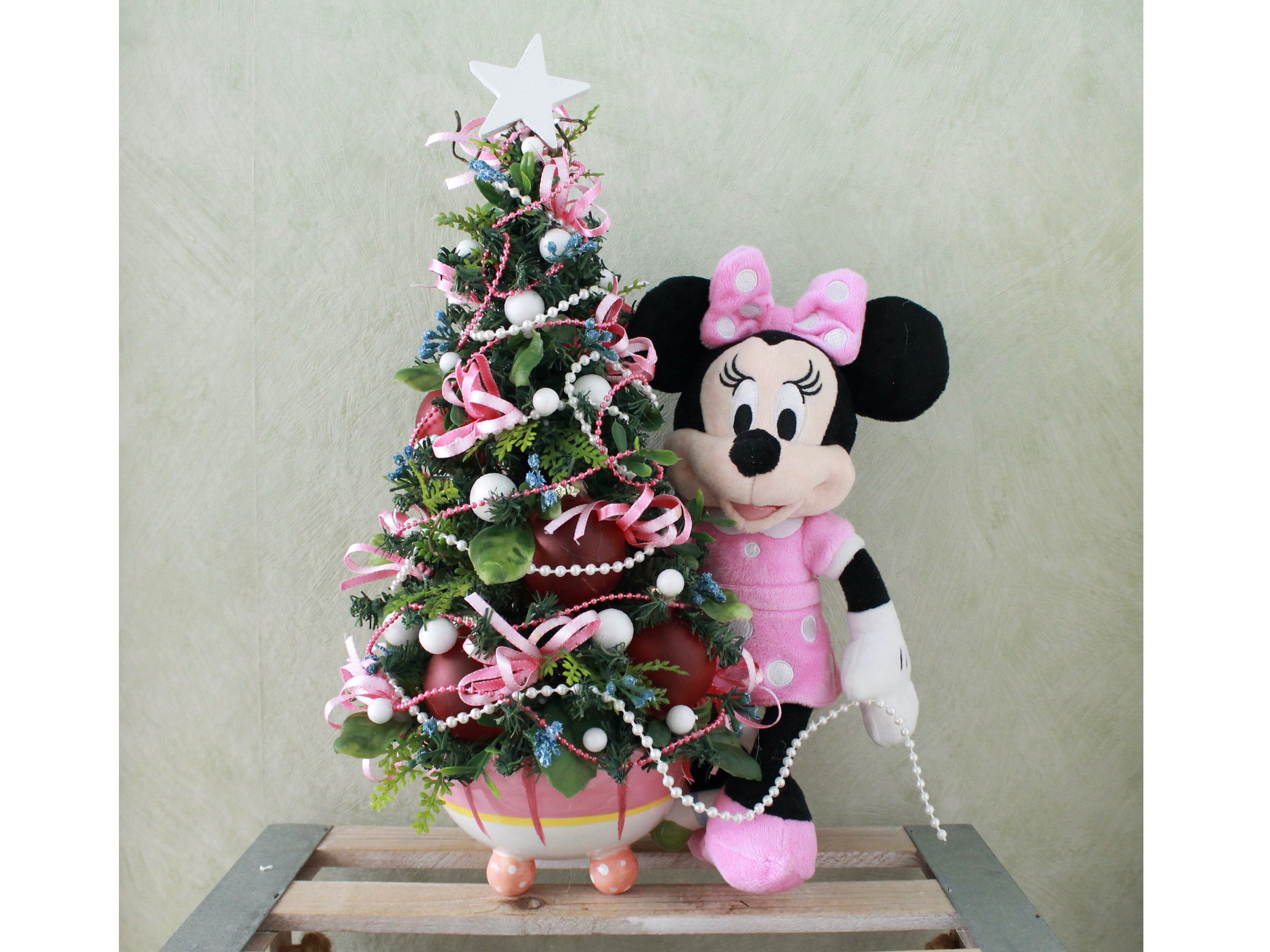 アイス MINNIE CHRISTMAS TREE TOPPER 8 1/2-Inch Minnie Mouse Christmas Treetopper
