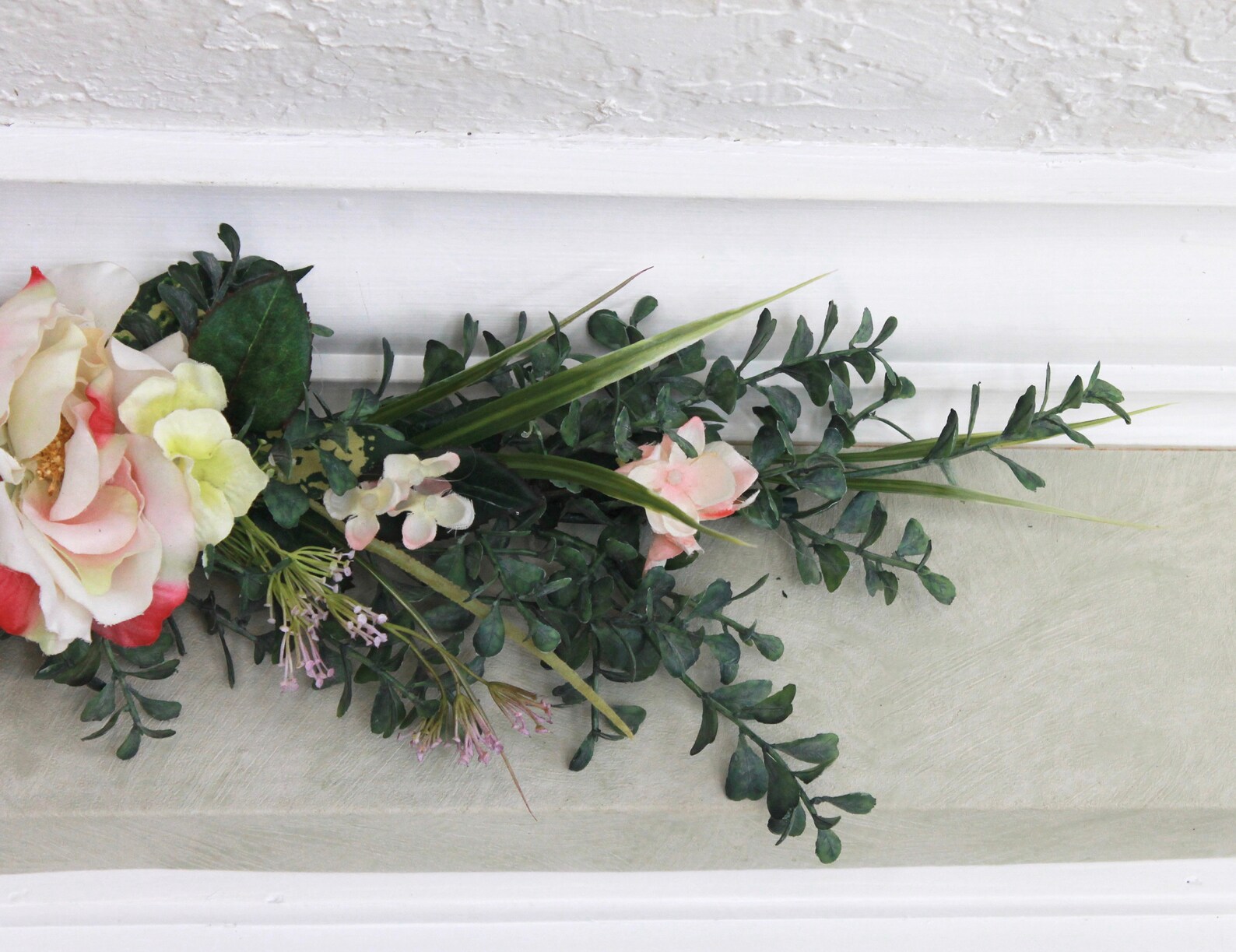 Small Silk Floral Festoon Pink & Cream S19189 Etsy