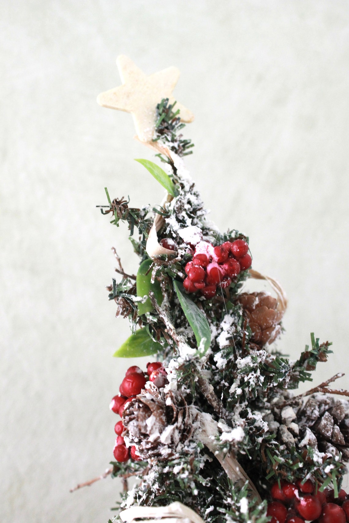 Small Artificial Tabletop Christmas Tree Bear House Etsy