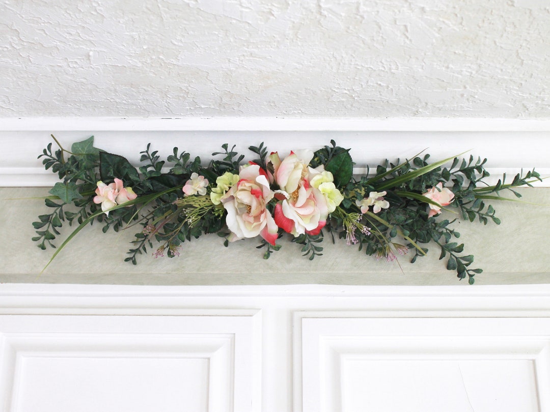 Small Silk Floral Festoon Pink & Cream S19189 Etsy