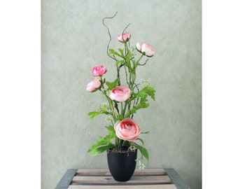 Small Silk Floral Arrangement - Light Pink (A21-112)