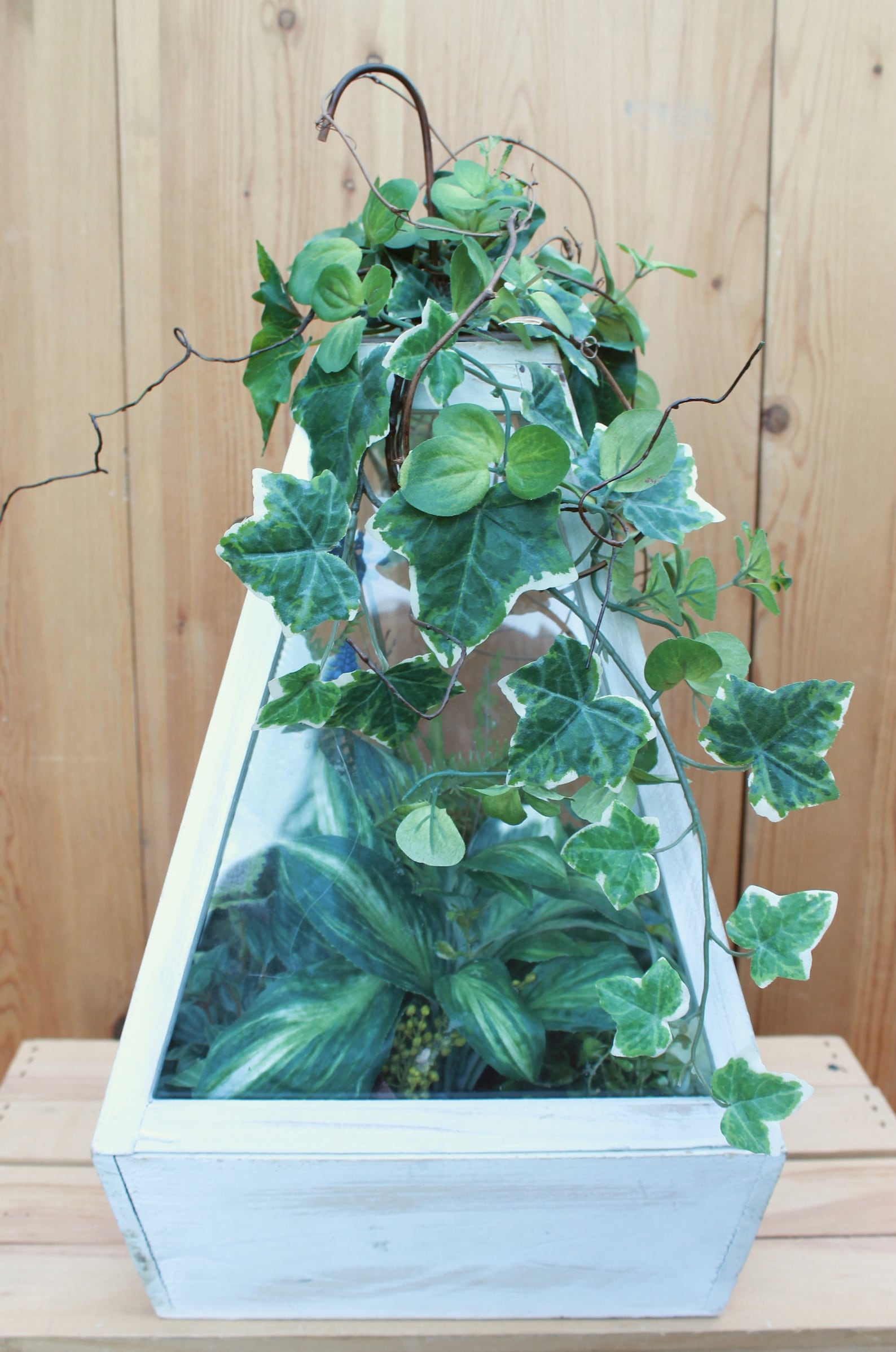 Artificial Plant Terrarium White Geometric S1997 Etsy