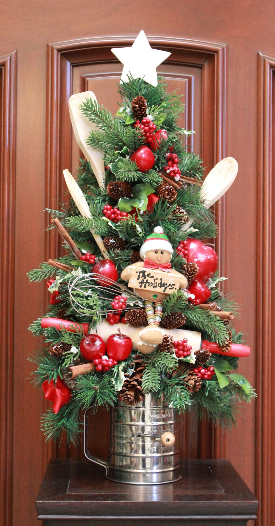 Large Tabletop Christmas Tree Baking / Gingerbread Man Etsy