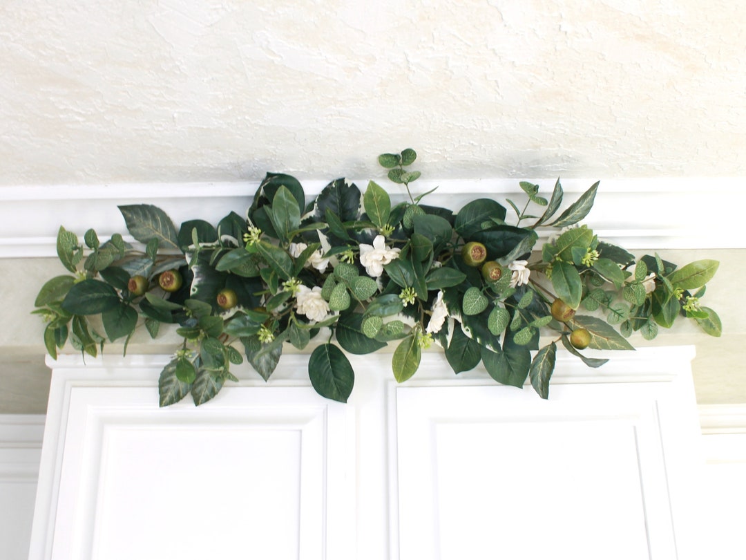 Silk Floral Festoon Greenery Cream Green Berries F231 Etsy