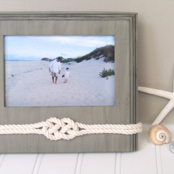 Beach Photo Frame - 4x6 - Sailors Knot - Nautical Rope Decor