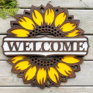 Beautiful Sunflower Door Hanger
