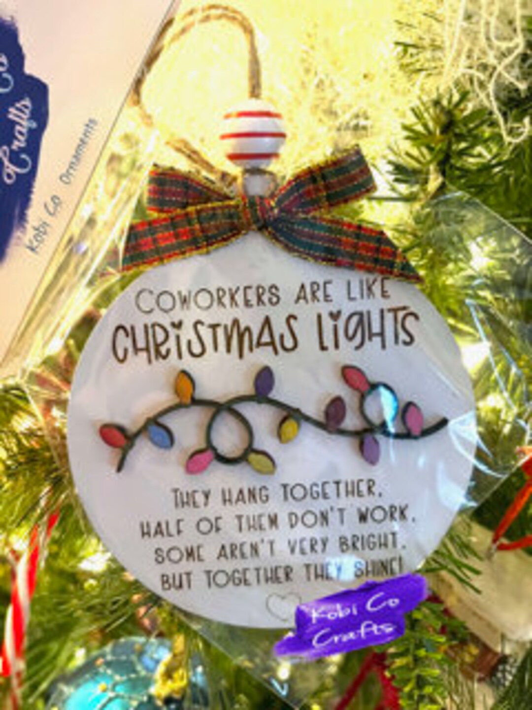 Coworkers Are Like Christmas Lights Ornament,funny Gifts for Coworkers ...