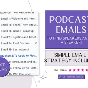 Podcast Speaker Engagement Email Sequence Templates & Public oSpeaking Application Email Sequence Templates