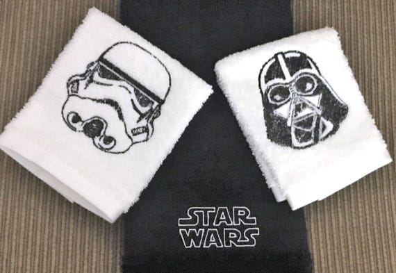 STARWARS Inspired 3pc Towel set Darth Vader, Storm Trooper Hand Towel  Cloths