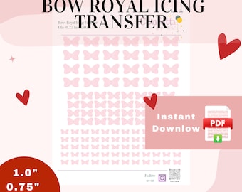 Bow royal Icing Transfer