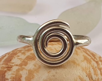 Swilry Spiral Wave Ring - Sterling Silver - Made to Order