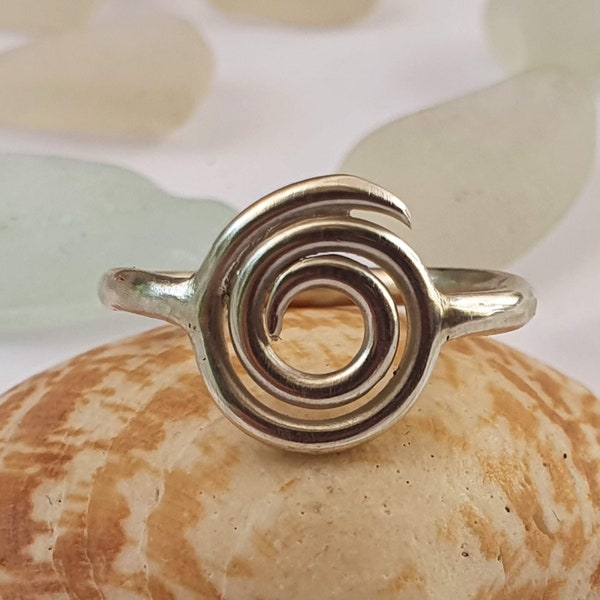 Swilry Spiral Wave Ring - Sterling Silver - Made to Order