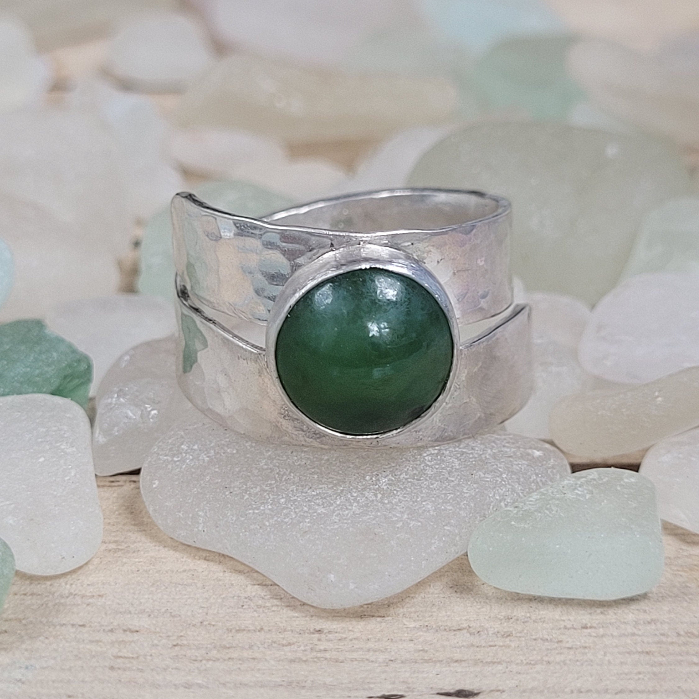 Chunky jade ring online