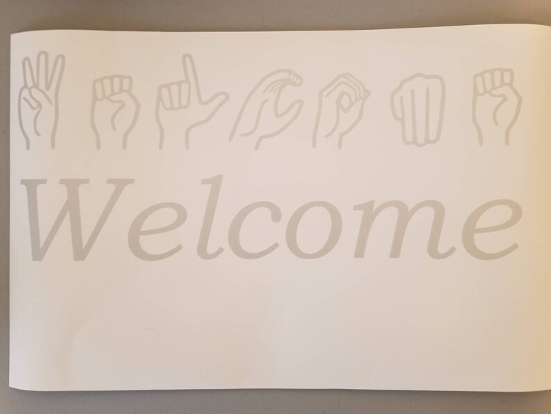 ASL Door Sign Decal Frosted Glass Vinyl 1117 Sign Etsy