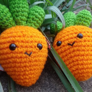 Cute Smiling Amigurumi Crochet Plush Carrot