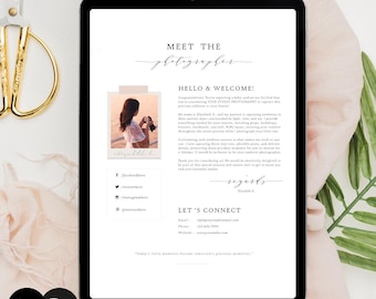 Photographer About Me Template, Canva Photoshop Branding Bio (Digital Download) #M2-PSD+