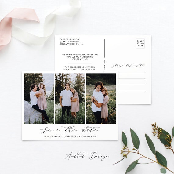 This Is Love Save Our Date Card Instant Download #SD18-PSD Photoshop Save the Date Template Photo Save The Date Template Photography