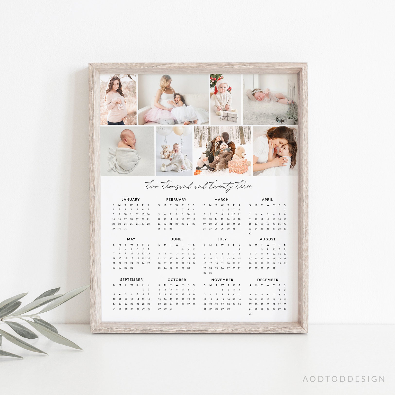 8x10 2023 Calendar Template Cute Girls Calendar Template - Etsy