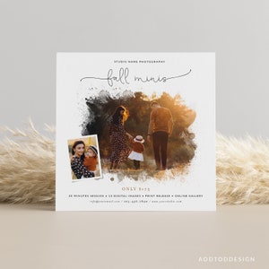 Fall Mini Session Template, Booking Fall, New, Fall, Marketing, Board ...