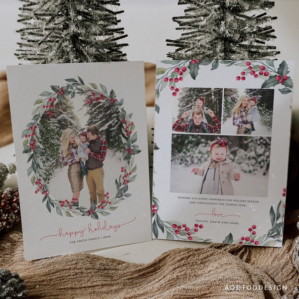 Merry Christmas Card Template, Christmas Breeze, New, Christmas, Card, Template, Photography, Photoshop, PSD, DIY #HD52-PSD