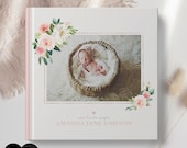 12x12 Baby Photo Album Template, Newborn Album, Canva Photoshop PSD, DIY #A001-PSD+