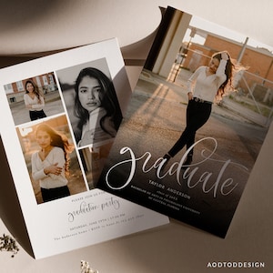 Graduation Announcement Template, Senior Card, Senior Graduation Announcement For Photography, Photoshop, PSD, DIY #Y22-SG38-PSD