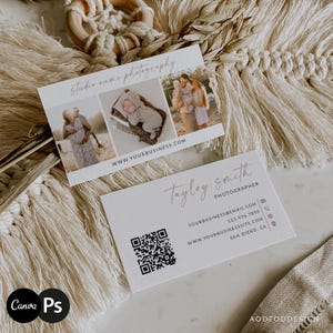 Modello di biglietto da visita per fotografia, modello di Photoshop, modello di biglietto da visita fotografico, modello di marketing fotografico, PSD, CANVA #Y22BC5-PSD+
