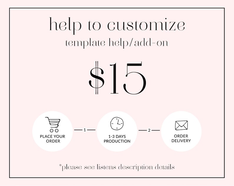 Custom Template Help to Customize Help Custom Template Etsy