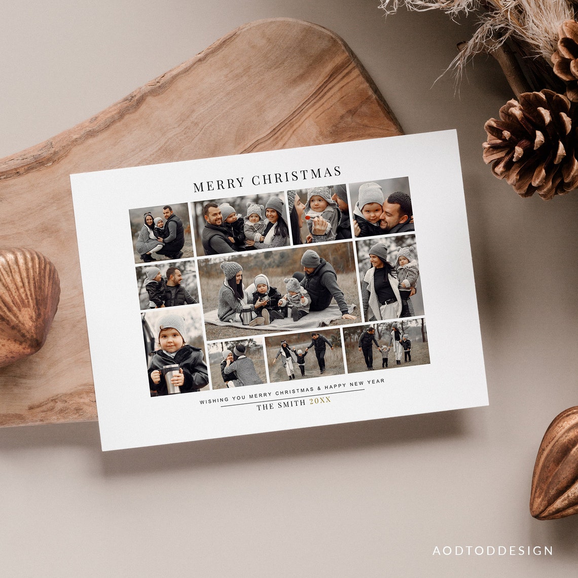 Year in Review Christmas Card Templatefor 2 Kids Christmas - Etsy