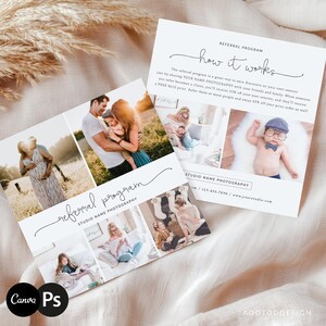 写真紹介カードテンプレート、友達紹介名刺、編集可能な紹介プログラムテンプレート、Photoshop PSD、Canva #NM17-PSD+