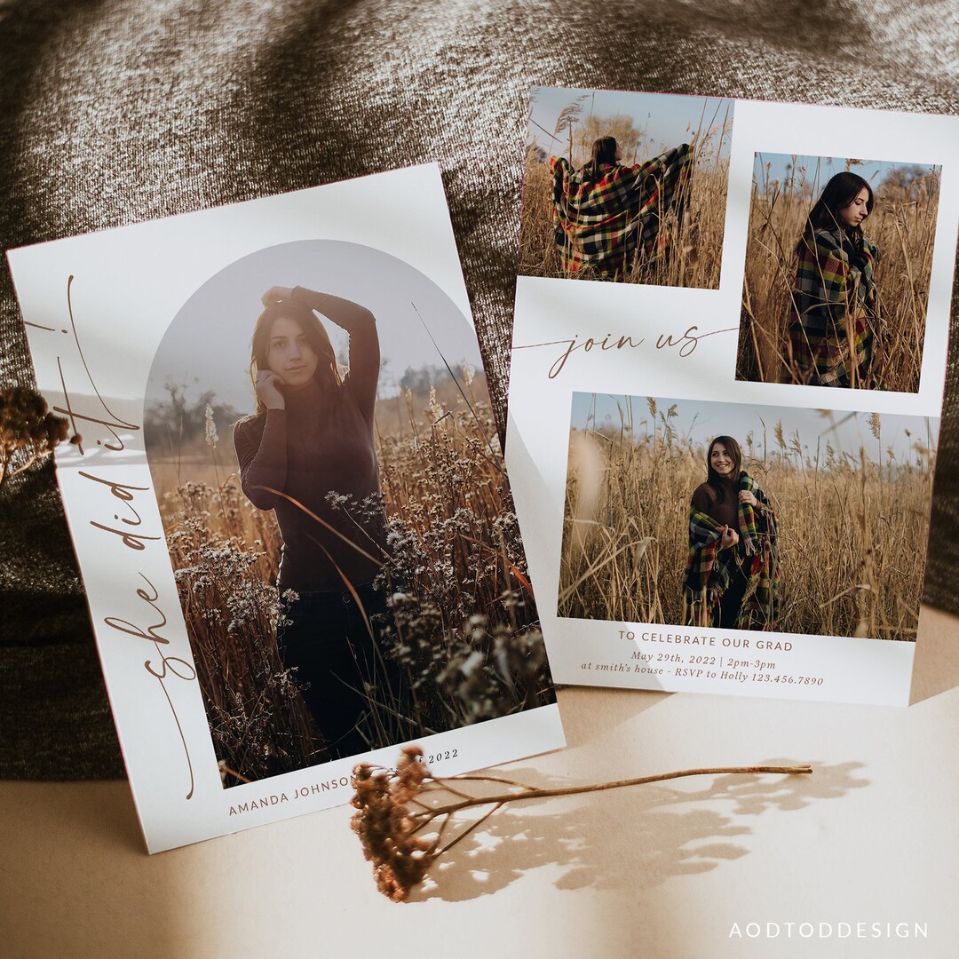 Graduation Announcement Template, Senior Card,senior Graduation ...