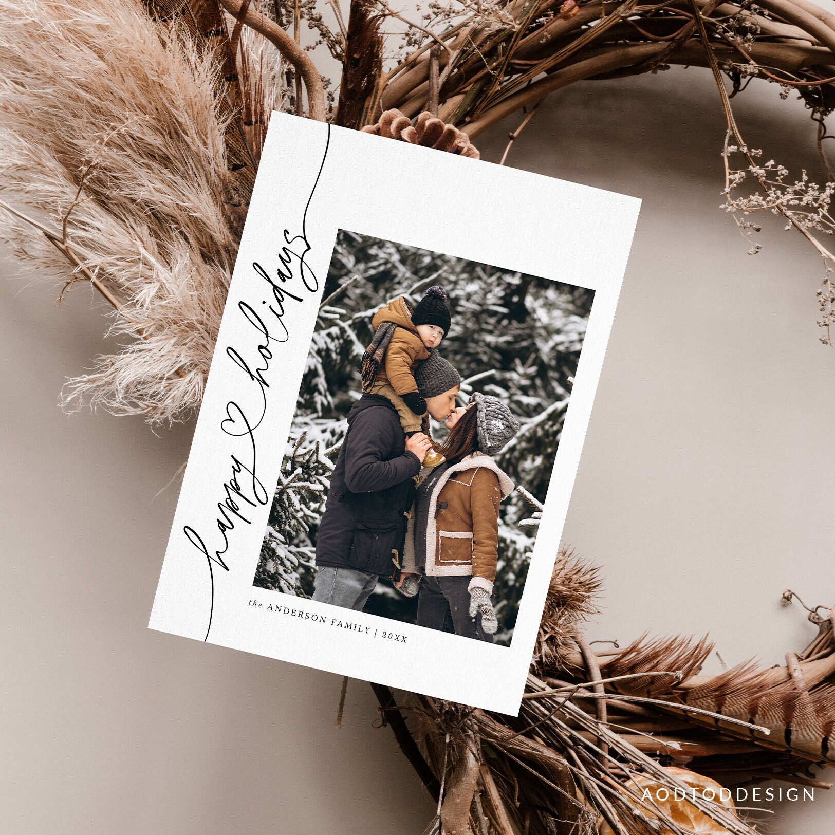 Christmas Photo Book Album for Photographers, Christmas Photo Album,  Photoshop Template, INSTANT DOWNLOAD 