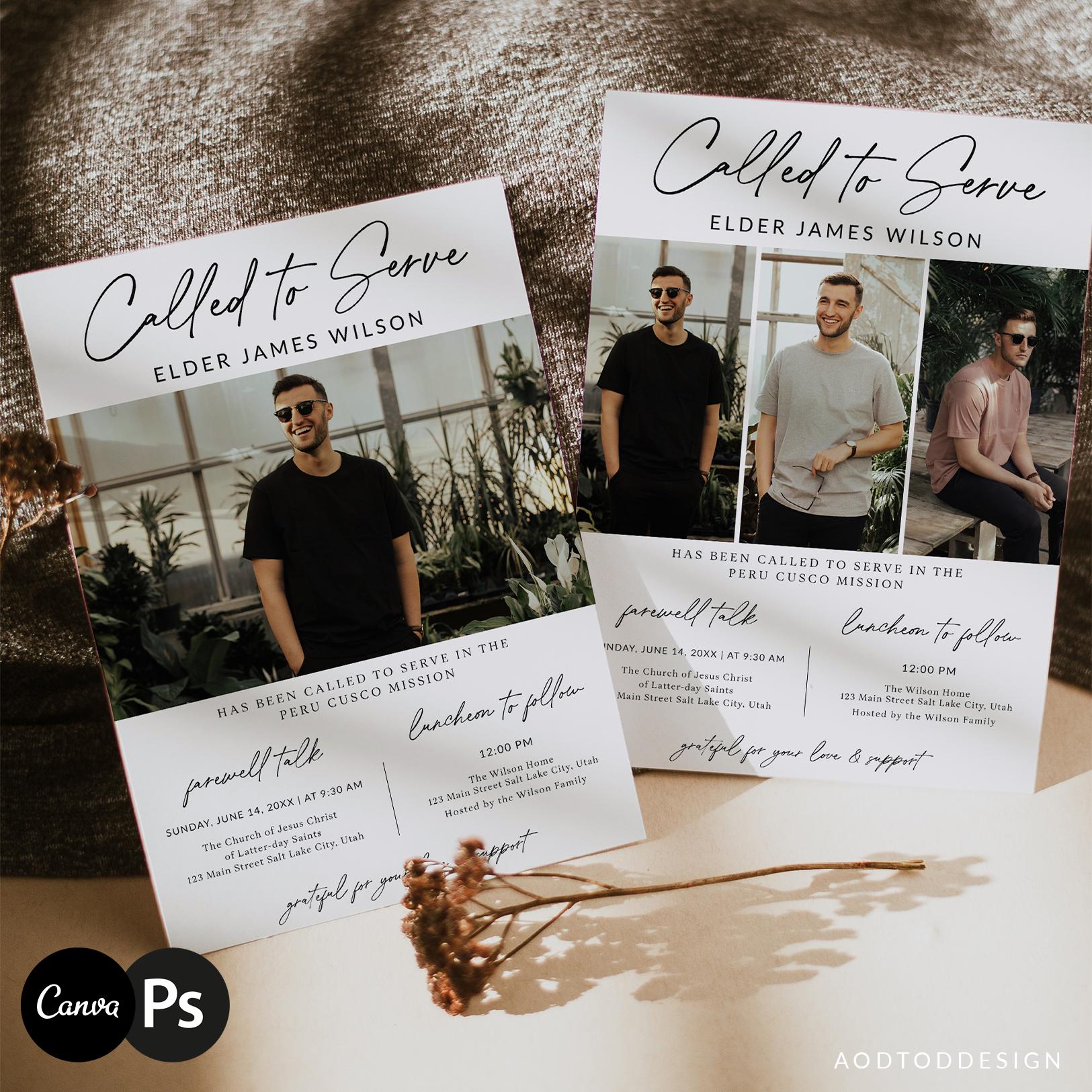 Message Leavers Service LDS Mission Farewell Invitation, Missionary Announcement, Called to ...