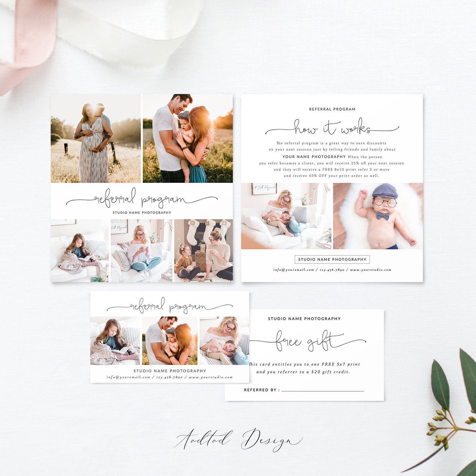 Photography Referral Card Template Referral Card Template Etsy