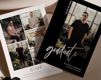 Graduation Announcement Template, Senior Card, Senior Graduation Announcement For Photography, Photoshop, PSD, CANVA #Y24SG19-PSD+