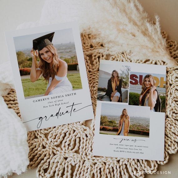 Graduation Announcement Template Senior Cardsenior | Etsy