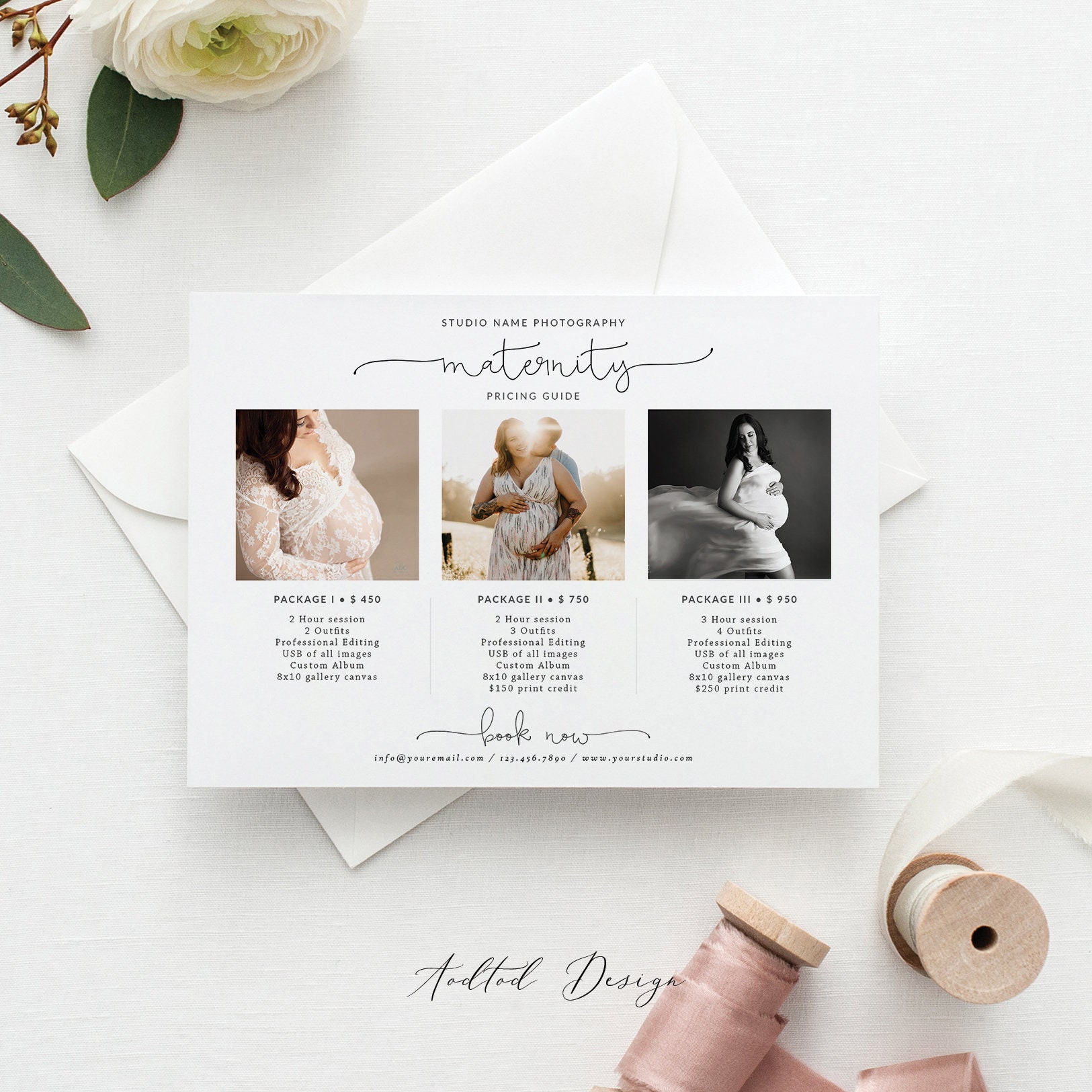 Maternity Photography Pricing Template Price Guide List for Etsy
