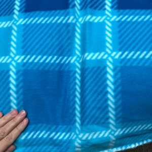 blue ocean plaid Open side poncho coverup shawl short sleeve women ladies boho sweater pullover travel wrap serape ruana cape manteau