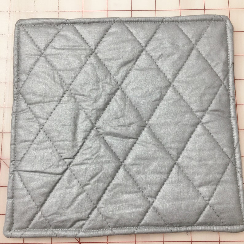 Piet Mondrian style abstract art potholder pot holders quilted hotpad handmade trivets 20th century modern geometric 8x8 hotpads hot pads