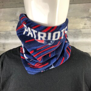 NFL Patriots Fleece Neck Warmer: Handmade Scarf Tube