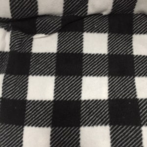Fleece Poncho Blanket Wrap: Black and White Plaid Shawl