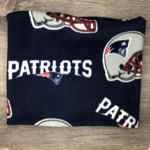 NFL Patriots Fleece Neck Warmer: Handmade Scarf, Gaiter, Tube