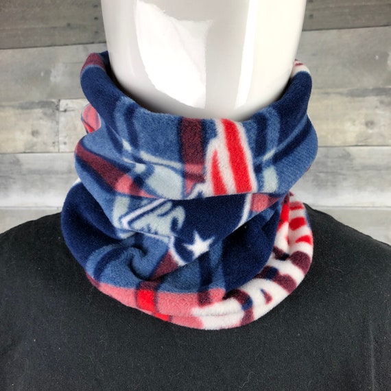 NFL New England Patriots Pats Neck Gaiter Neck Warmer Fleece Scarf