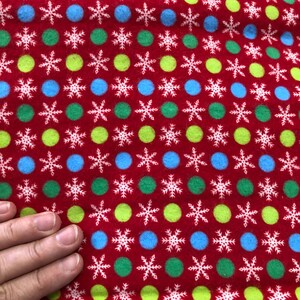 Quilted Christmas Potholder: Red Snowflake Hot Pad, Handmade Trivet