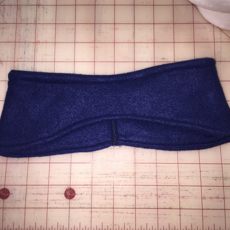 Earwarmer Headband Fleece Ear Warmers Winter Cold Weather Ear Muffs Head Wrap Sports Sweatband Running Ear Cover double layer NAVY BLUE