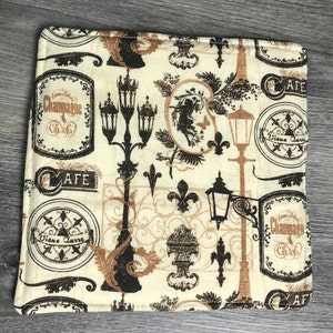 Paris France Potholder: Handmade Quilted Trivet Hot Pad