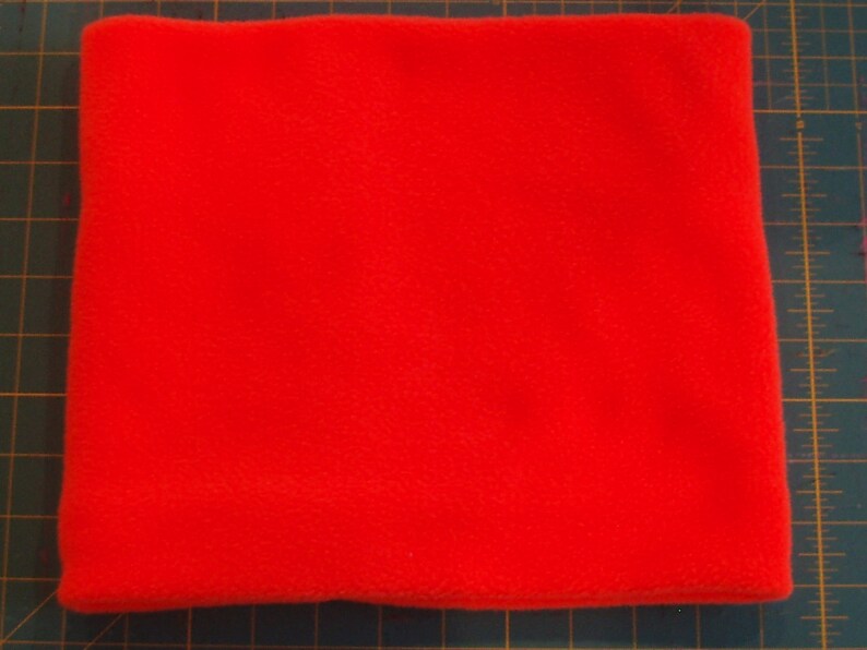 SALE Neon Safety Blaze Orange Polar Fleece Ski Scarf Neckwarmer Ear Muff Tube Gator Cowl Gaiter fits 3 to 5 years