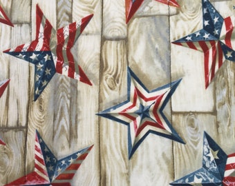 Patriotic Stars Barnwood july 4th 8x8 quilted potholder Pot holders hot pad hotpad trivet